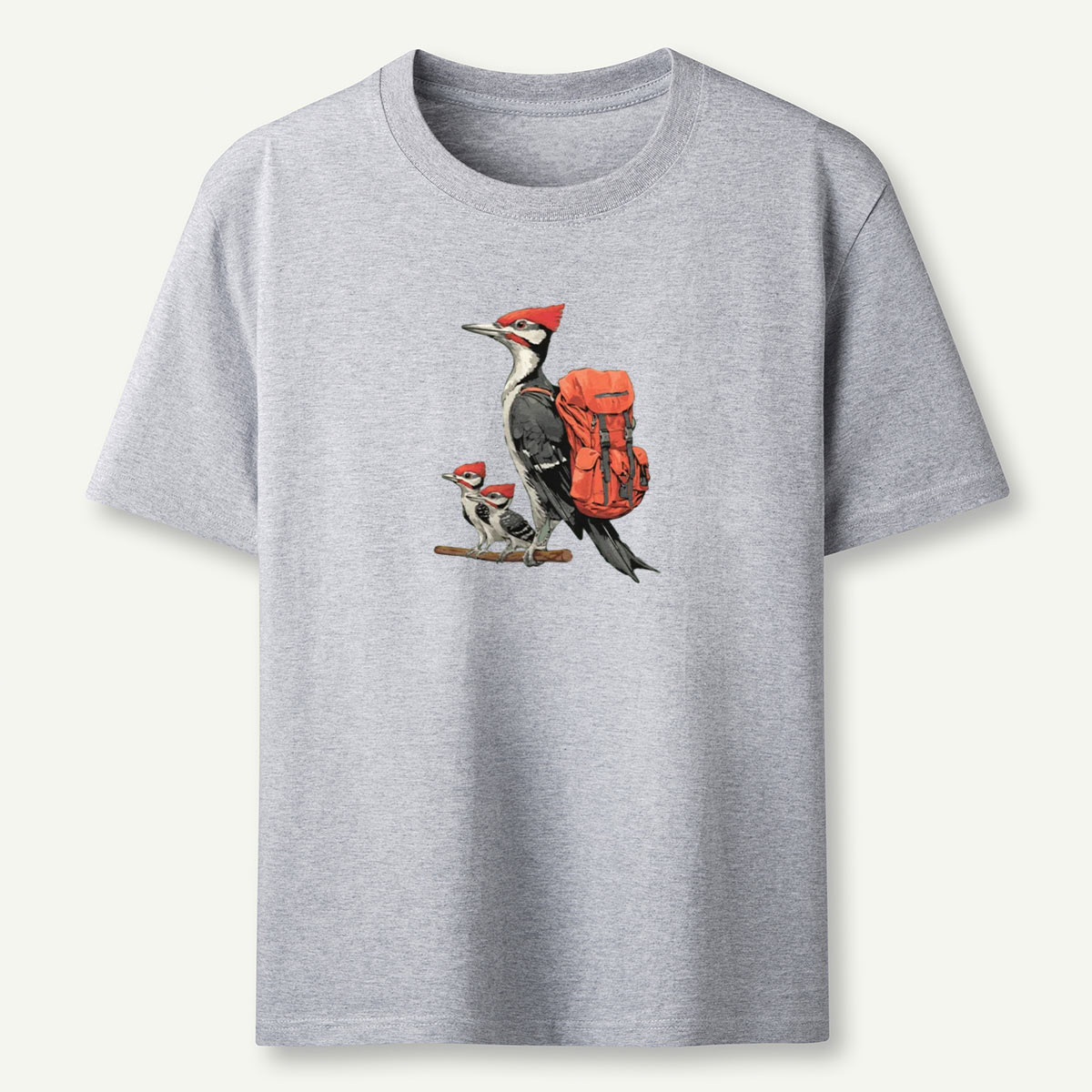 Pileated Woodpecker Family Backpacker T-Shirt