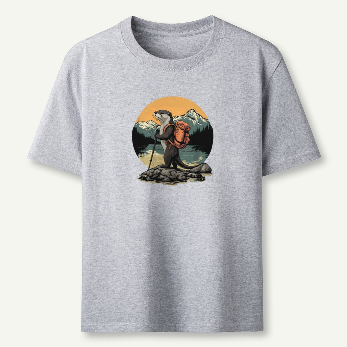 Otter On The River Backpacker T-Shirt