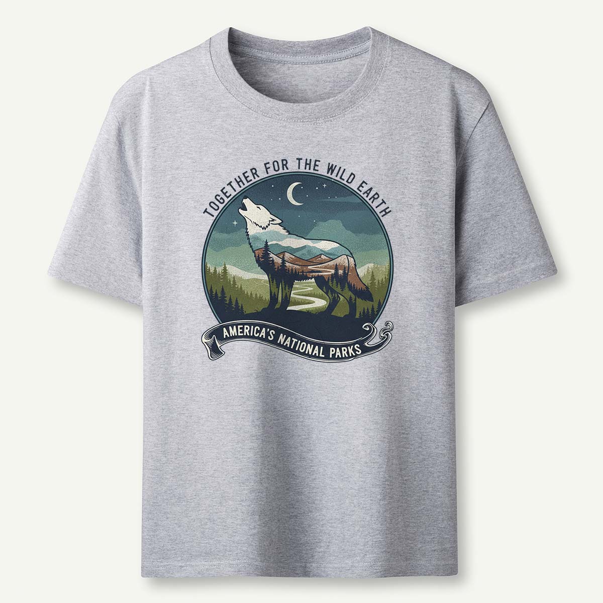 Together for the Wild Earth Americas National Parks Wolf T-Shirt
