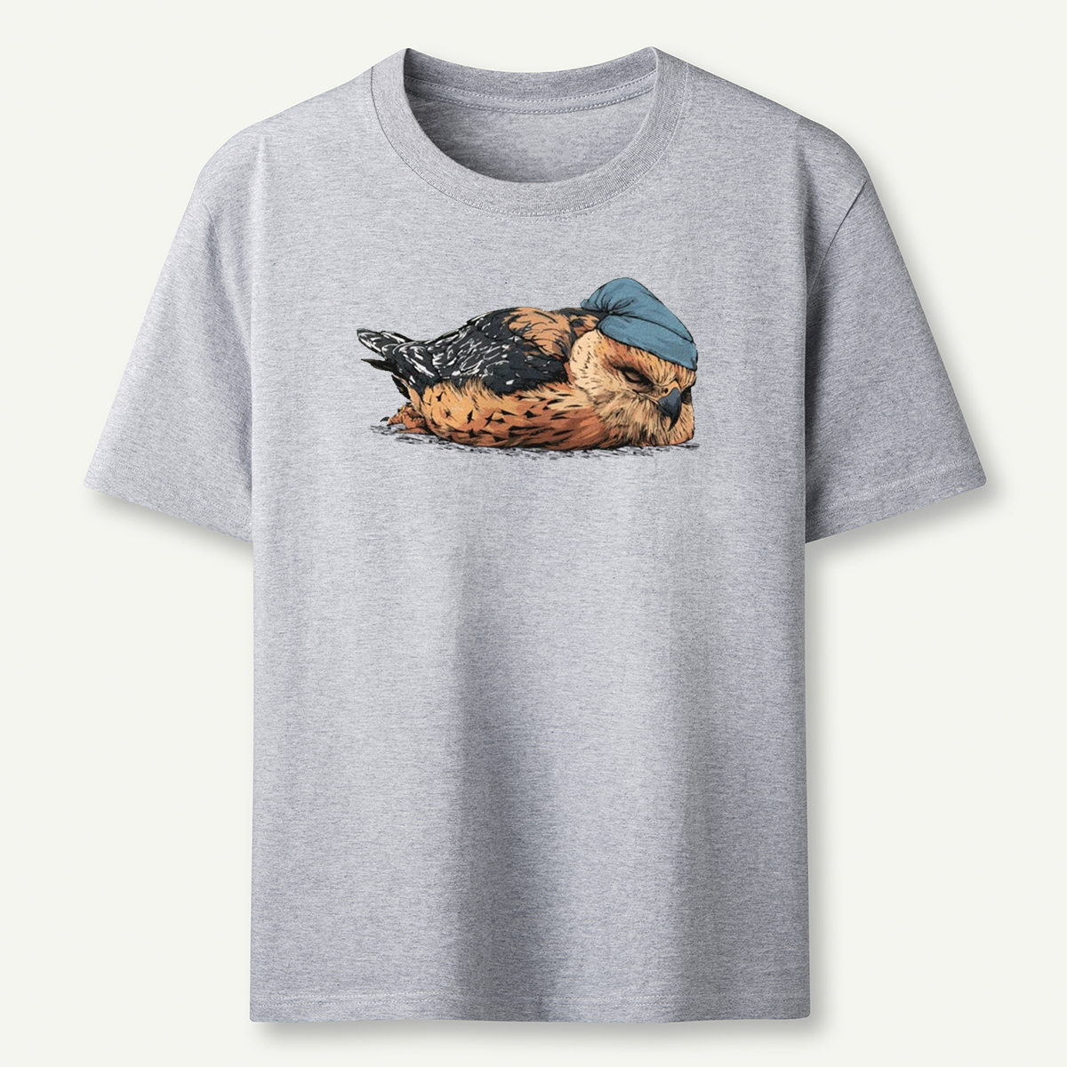 Red Shouldered Hawk Sleeper With Night Cap T-Shirt