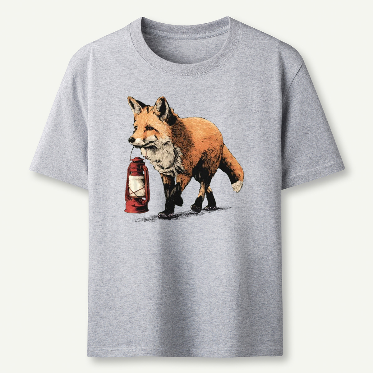 Red Fox Lantern Carrier T-Shirt