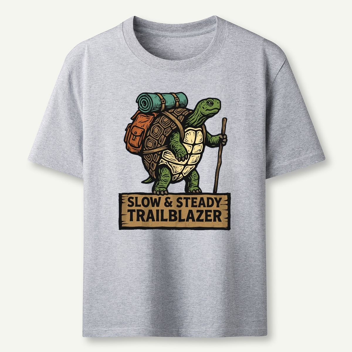 Slow Steady Trailblazer Tortoise Backpacker T-Shirt