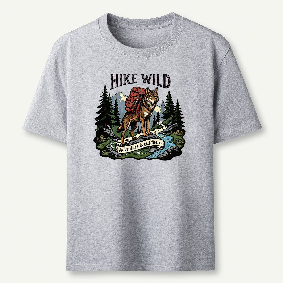 Hike Wild Wolf Backpacker T-Shirt