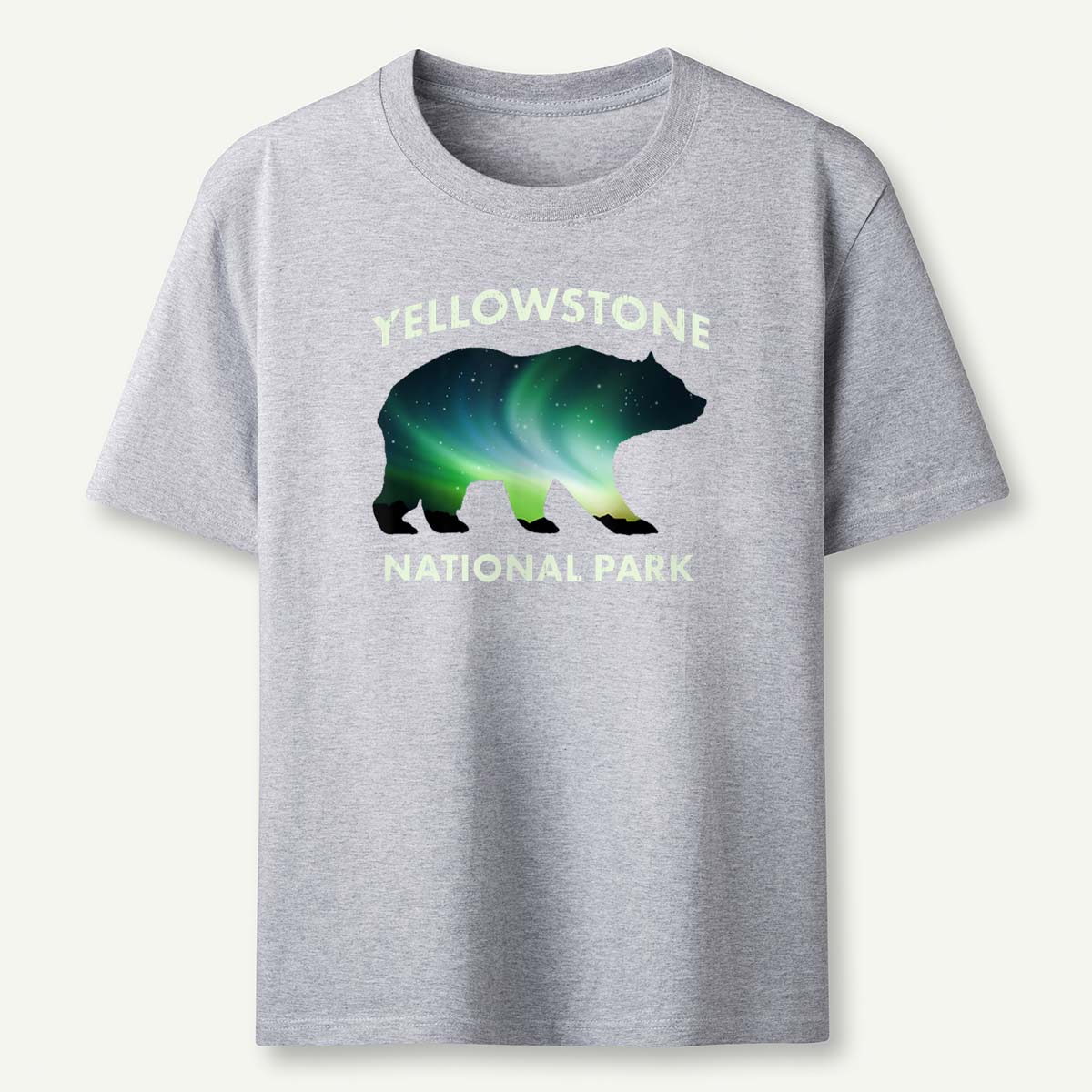 Yellowstone National Park Aurora Bear T-Shirt