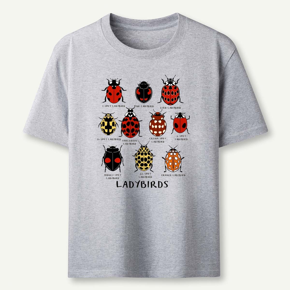 Ladybirds Species Illustration Nature‑Inspired Graphic T‑Shirt