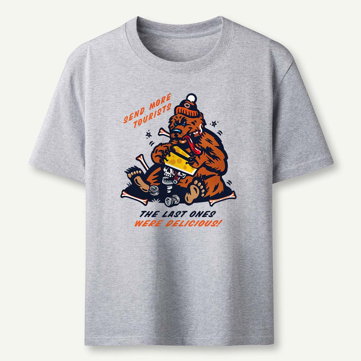 Send More Tourists Vintage Funny Bear T-Shirt