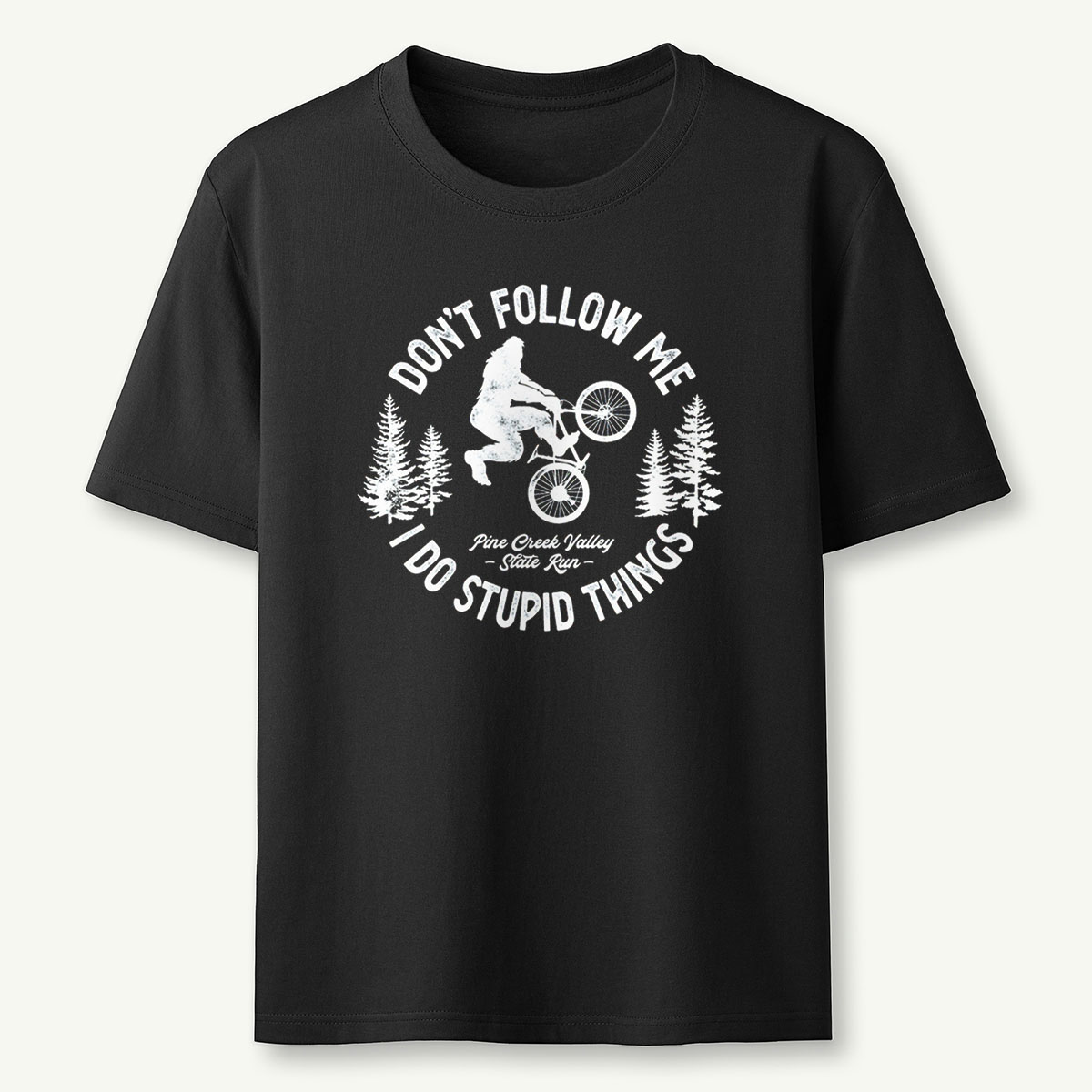 Stupid Things Bigfoot Bike Tee Cotton Classic T-Shirt
