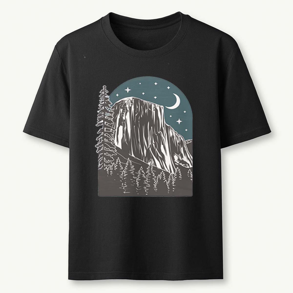Yosemite at Night Tee Cotton Classic T-Shirt