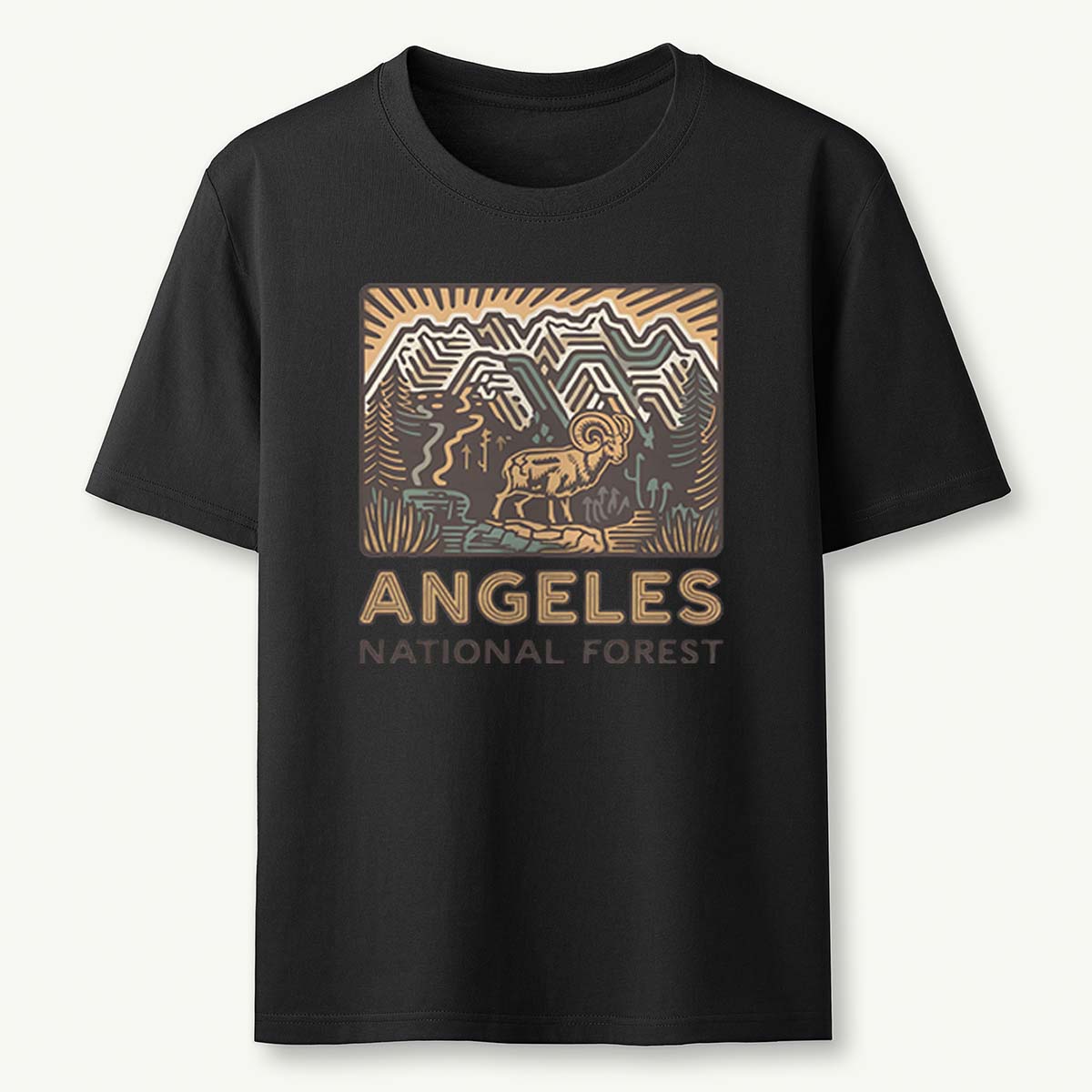 Angeles National Forest Vintage Tee Cotton Classic T-Shirt