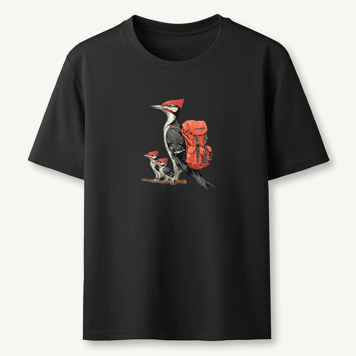 Pileated Woodpecker Family Backpacker T-Shirt