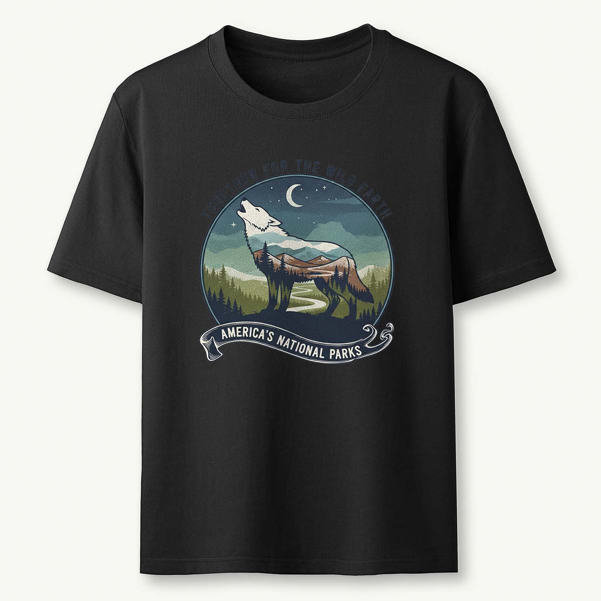 Together for the Wild Earth Americas National Parks Wolf T-Shirt