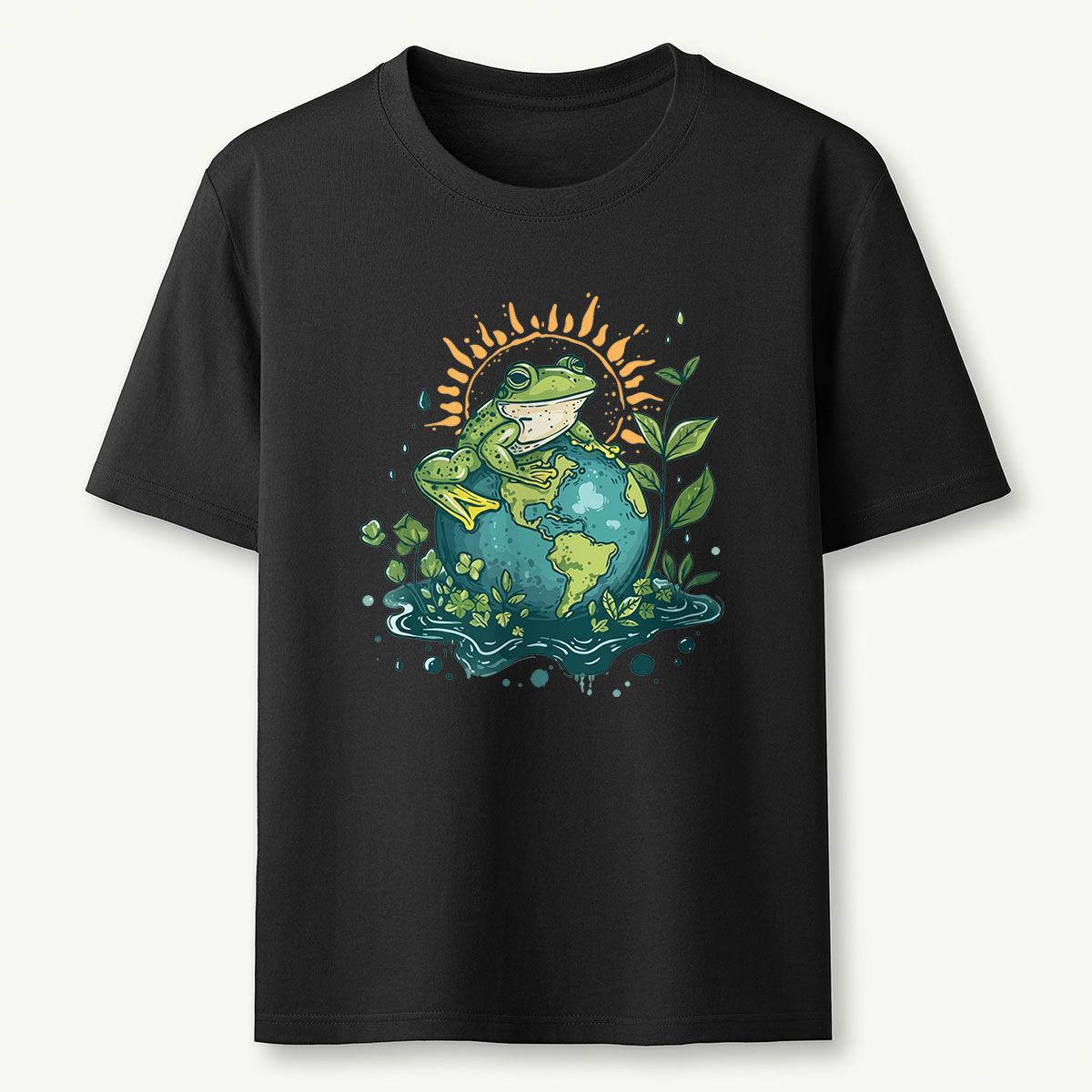Frog Earth Day Green Themed T-Shirt