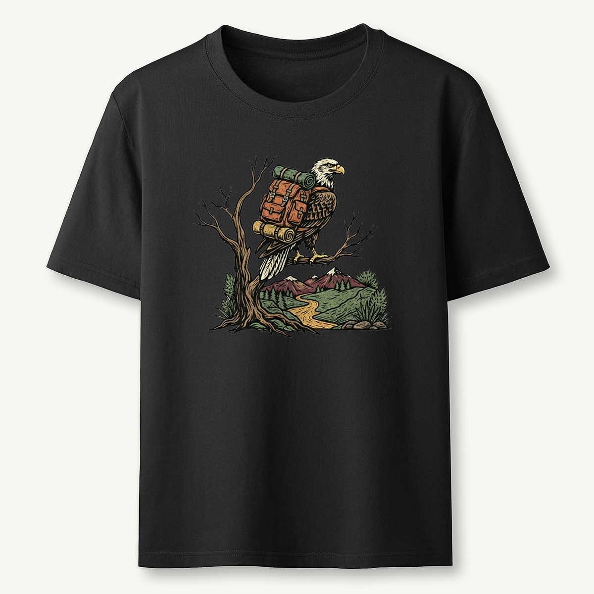 Eagle Backpacker On Branch T-Shirt
