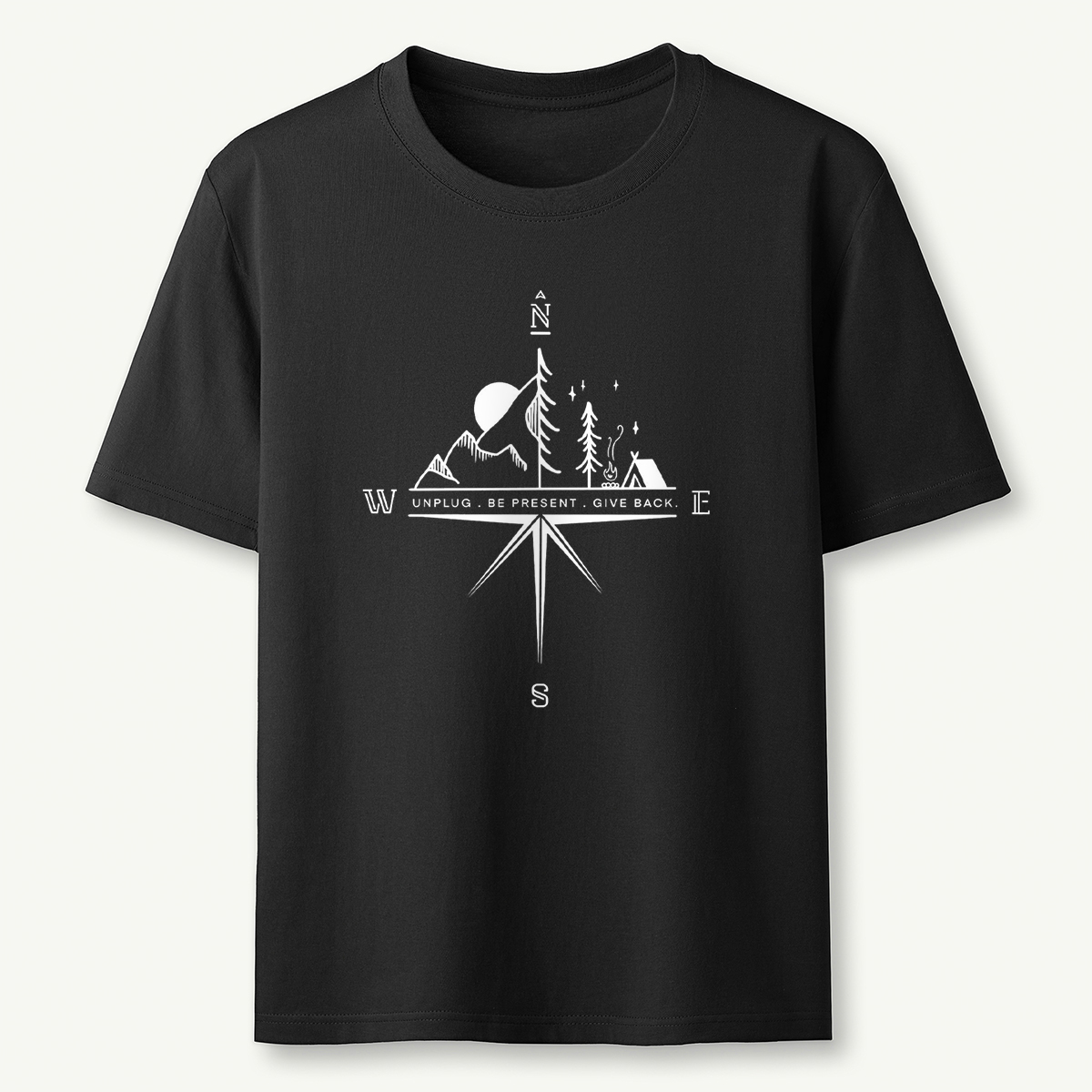 Compass Mountain Scene T‑Shirt