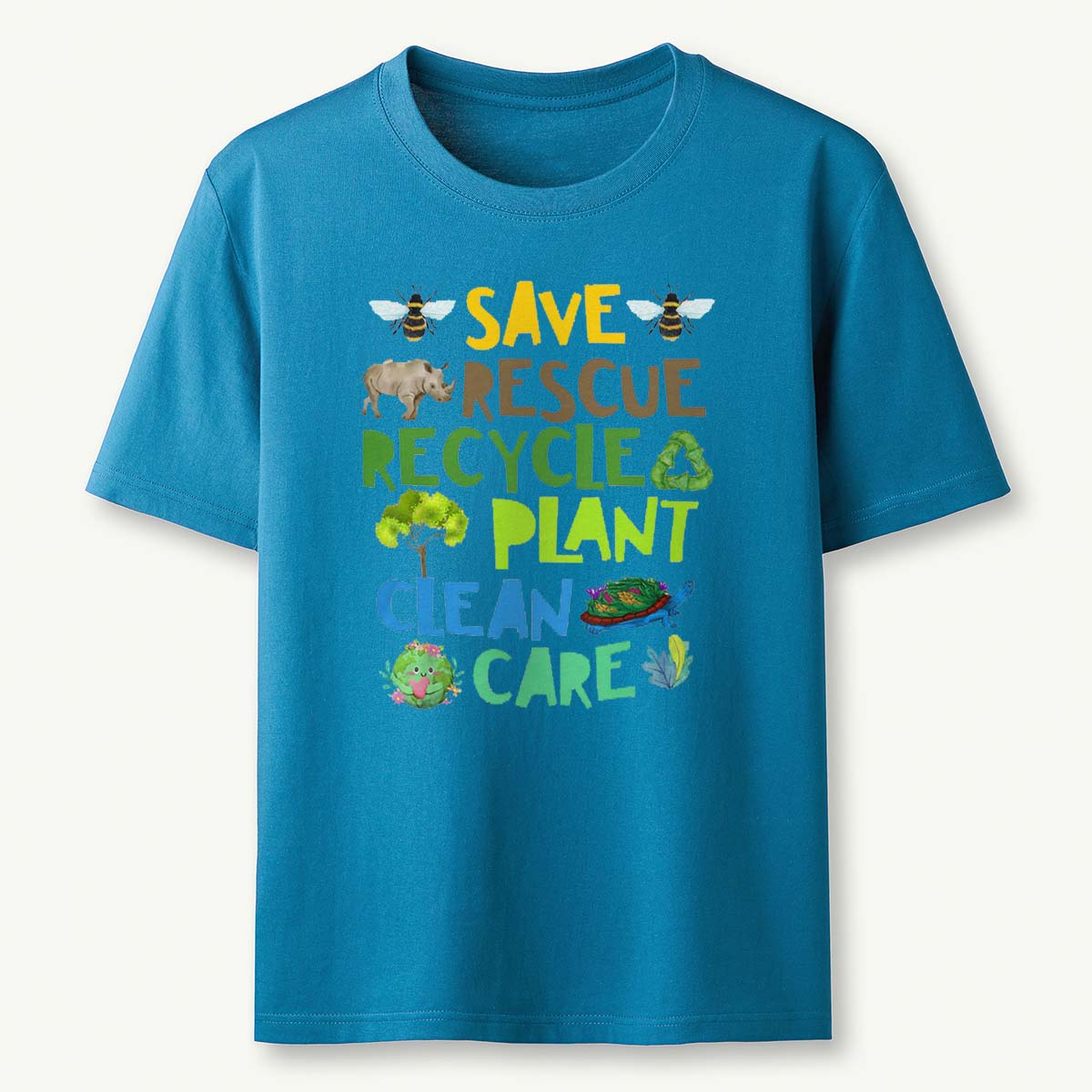 Save Rescue Recycle Plant Clean Care T-Shirt