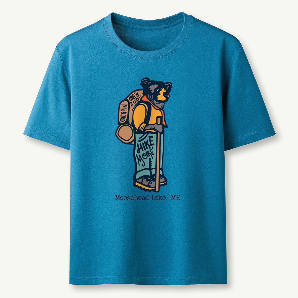 Hiking Bear Tee Cotton Classic T-Shirt