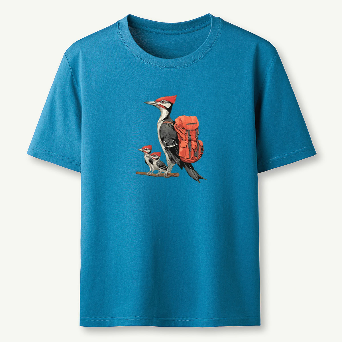 Pileated Woodpecker Family Backpacker T-Shirt