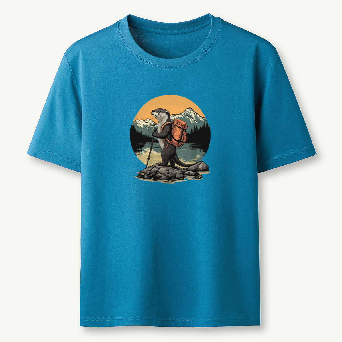 Otter On The River Backpacker T-Shirt