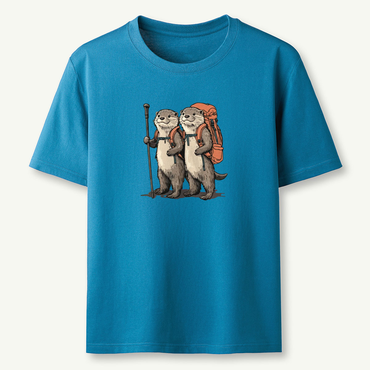Otter Couple Backpacker T-Shirt