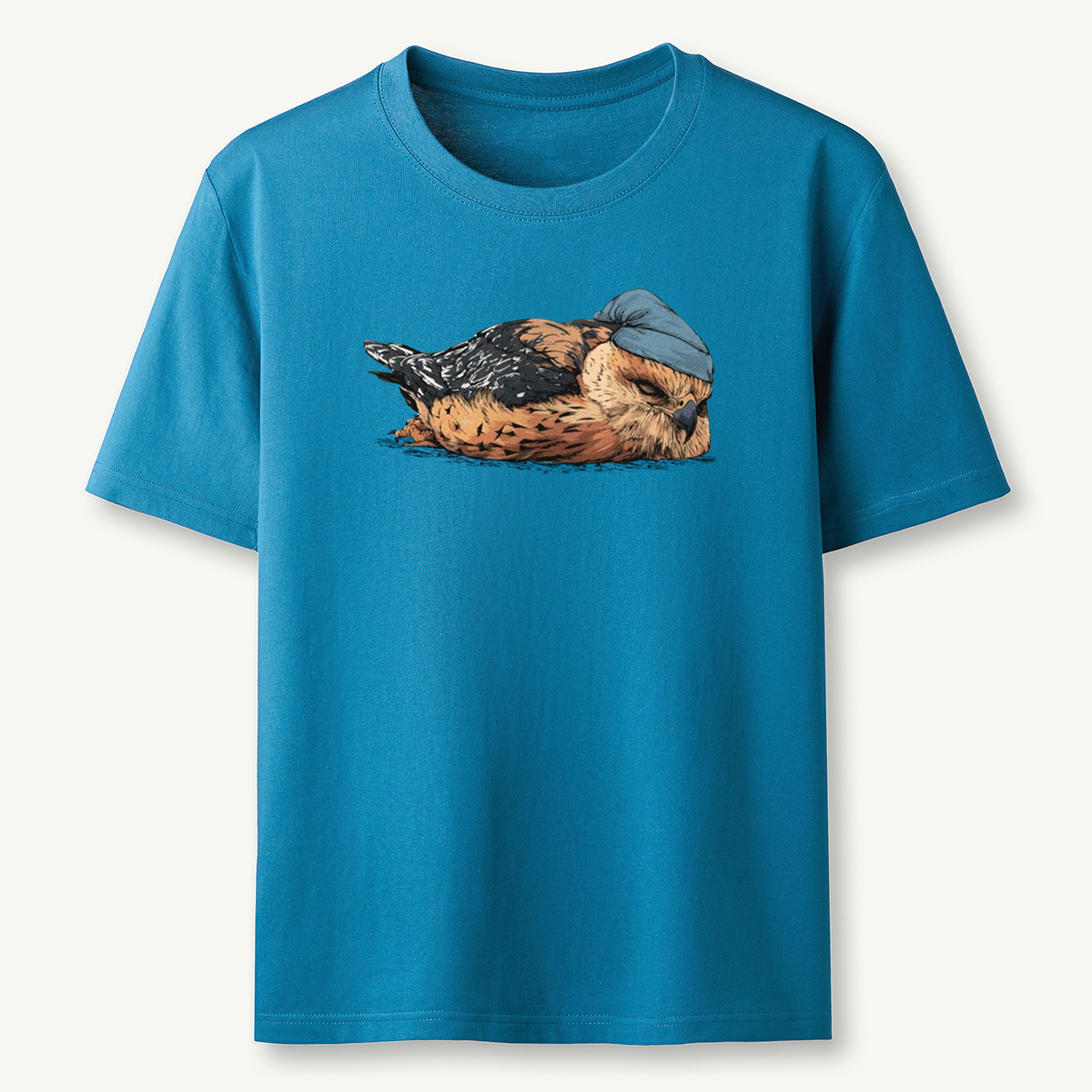 Red Shouldered Hawk Sleeper With Night Cap T-Shirt