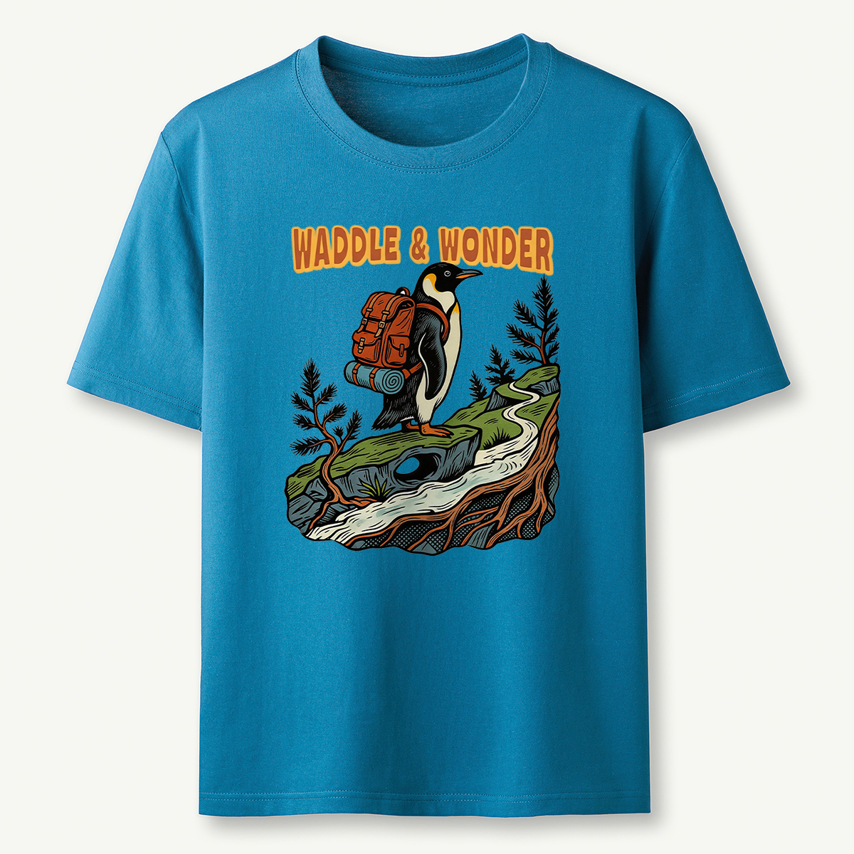 Waddle Wonder Penguin Backpacker T-Shirt