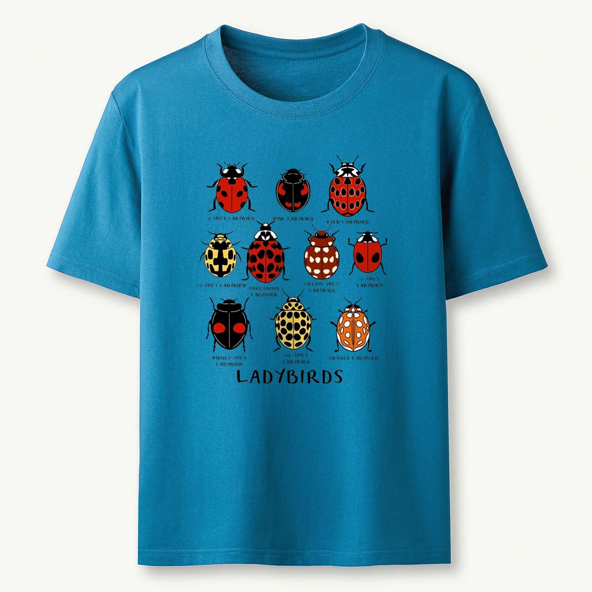 Ladybirds Species Illustration Nature‑Inspired Graphic T‑Shirt