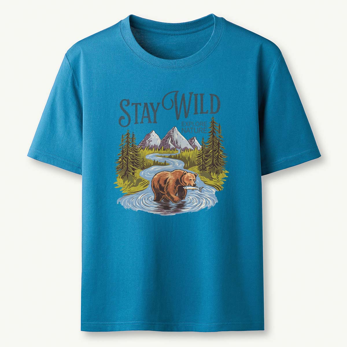 Stay Wild Explore Nature Hunting Bear T-shirt