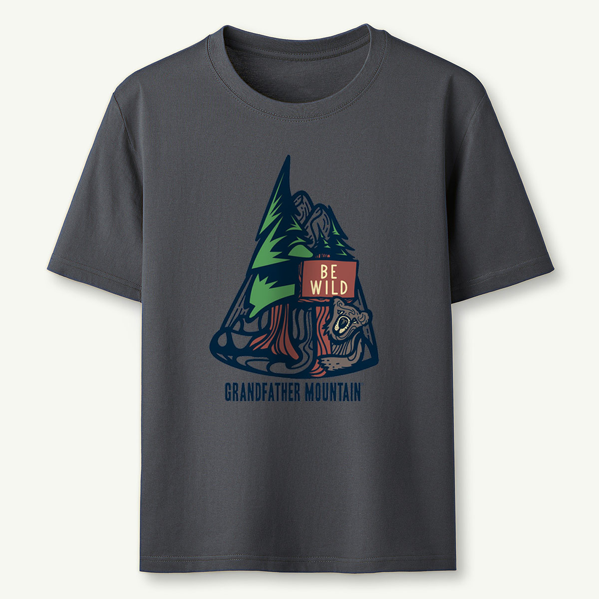 Bear and Trail Sign Tee Cotton Classic T-Shirt