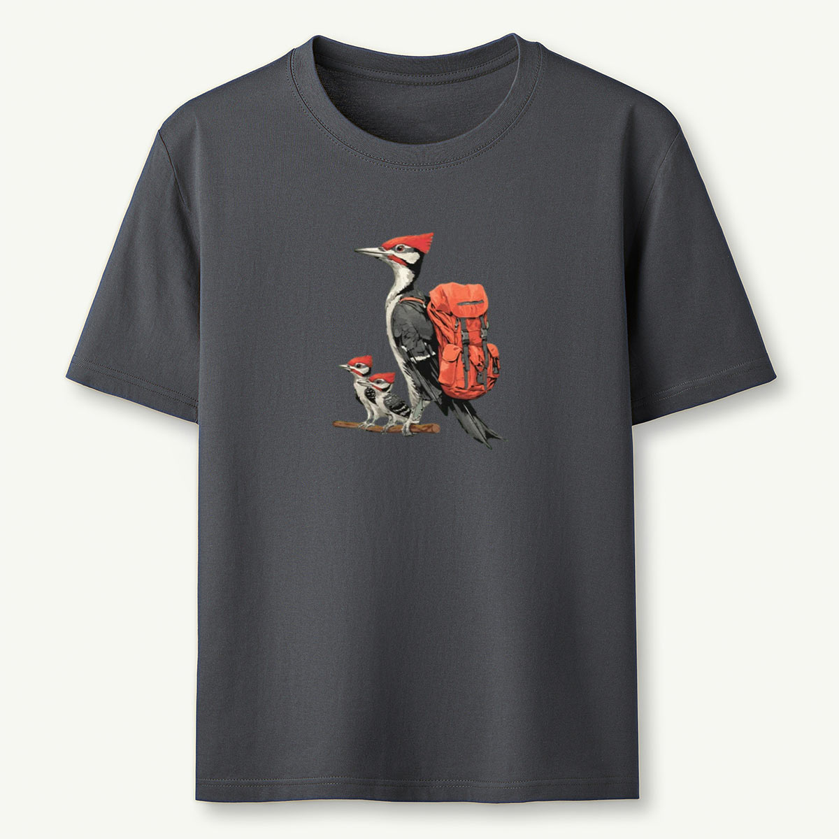 Pileated Woodpecker Family Backpacker T-Shirt