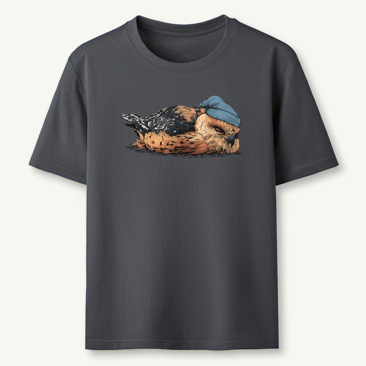 Red Shouldered Hawk Sleeper With Night Cap T-Shirt