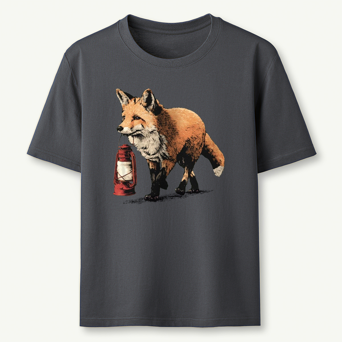 Red Fox Lantern Carrier T-Shirt