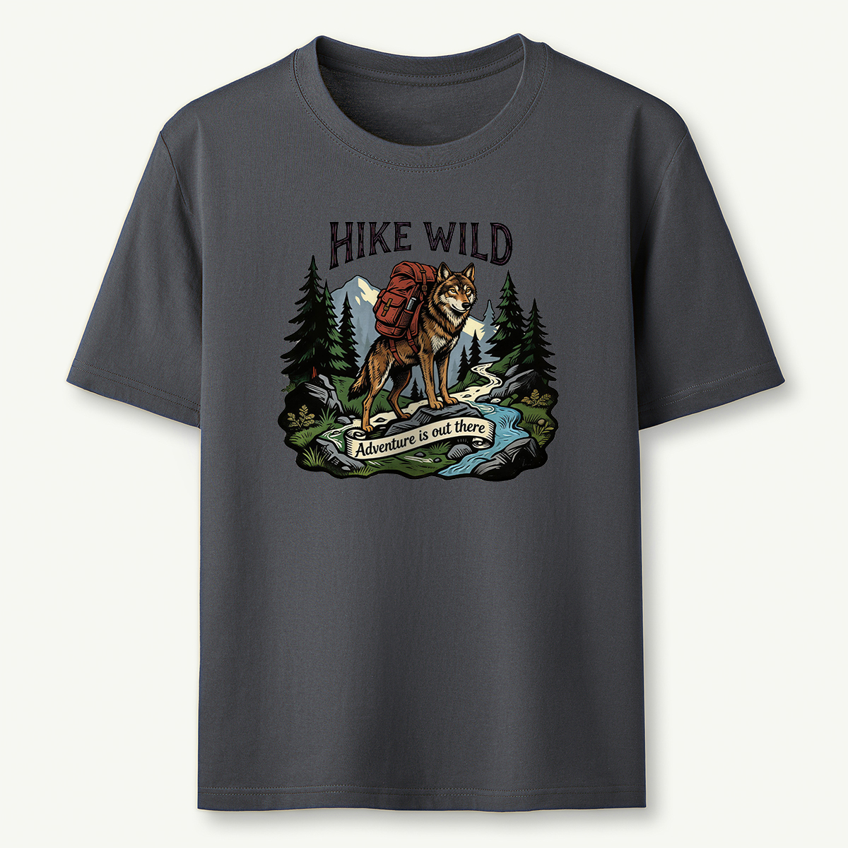 Hike Wild Wolf Backpacker T-Shirt