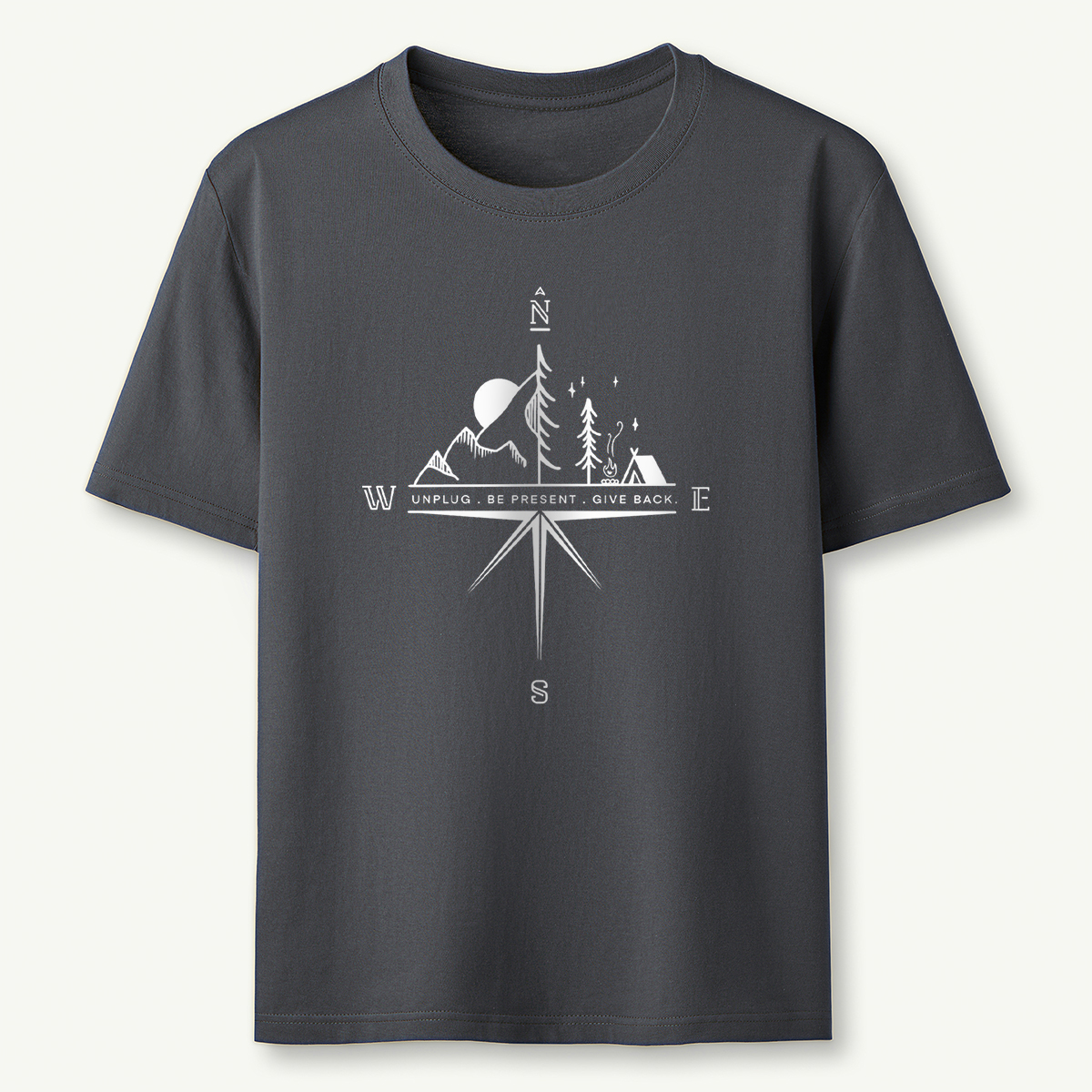 Compass Mountain Scene T‑Shirt