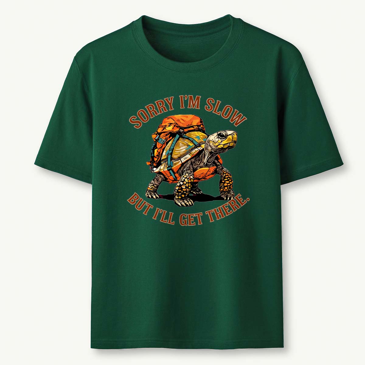 Sorry I'm Slow But I'll Get There Turtle Backpacker T-Shirt