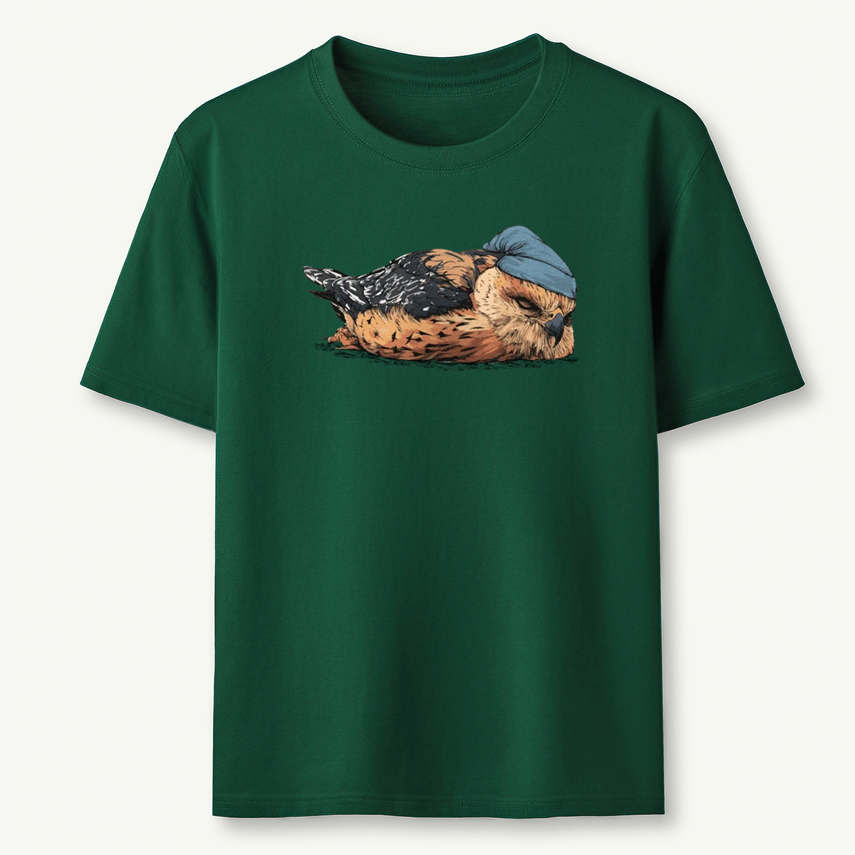Red Shouldered Hawk Sleeper With Night Cap T-Shirt