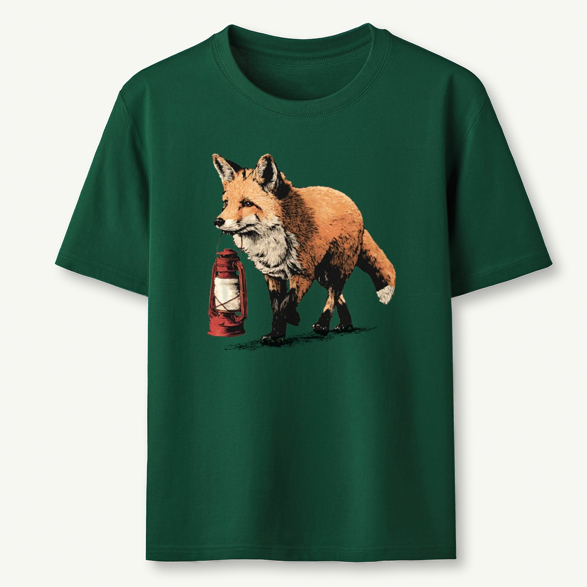 Red Fox Lantern Carrier T-Shirt