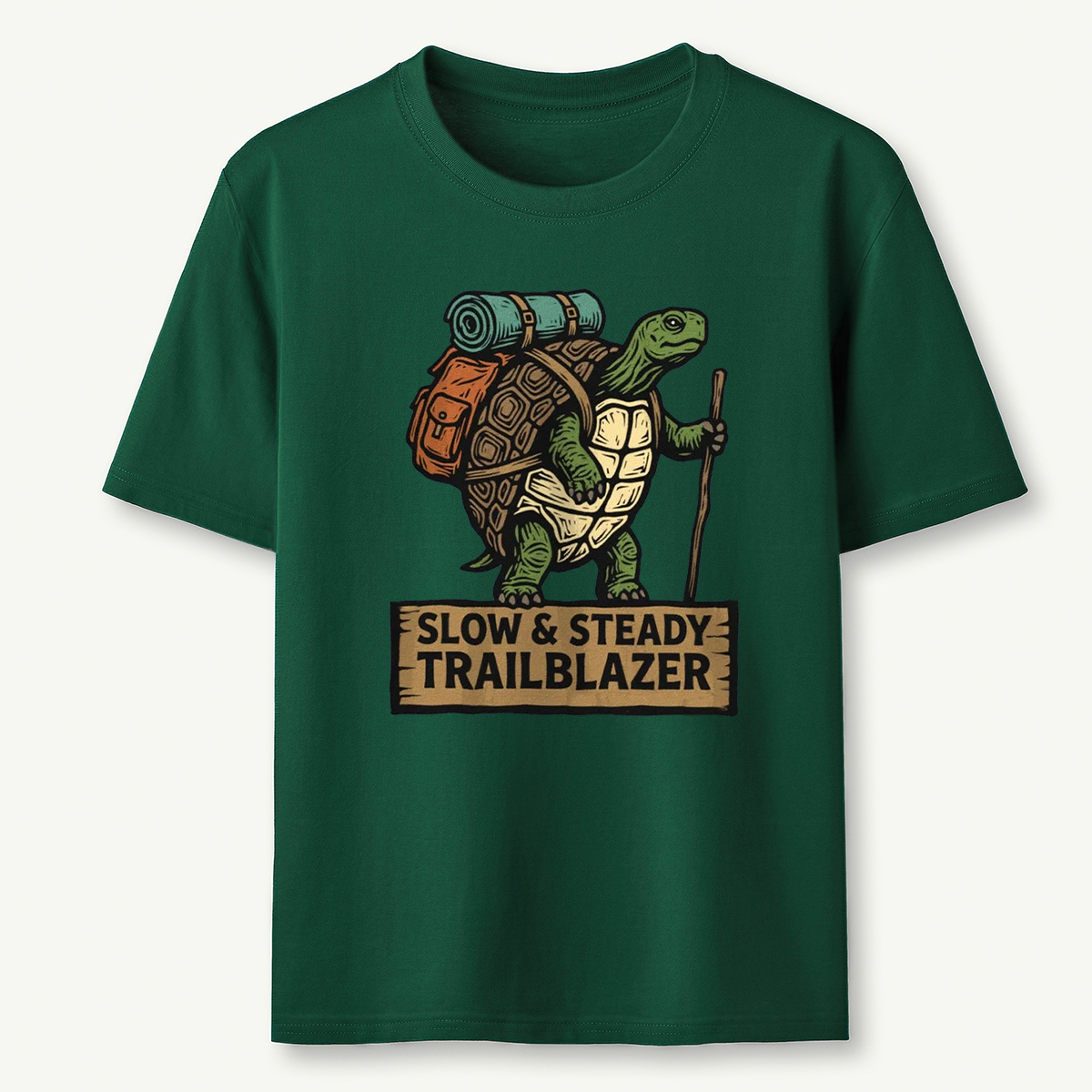 Slow Steady Trailblazer Tortoise Backpacker T-Shirt