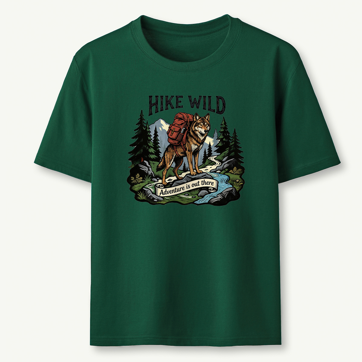 Hike Wild Wolf Backpacker T-Shirt