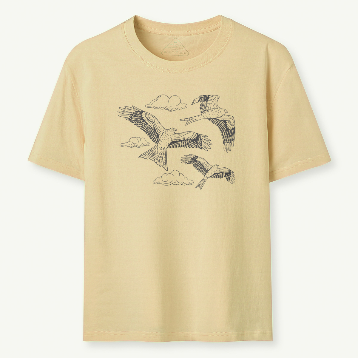 Flying Birds Line Art Minimalist Wildlife Graphic T‑Shirt
