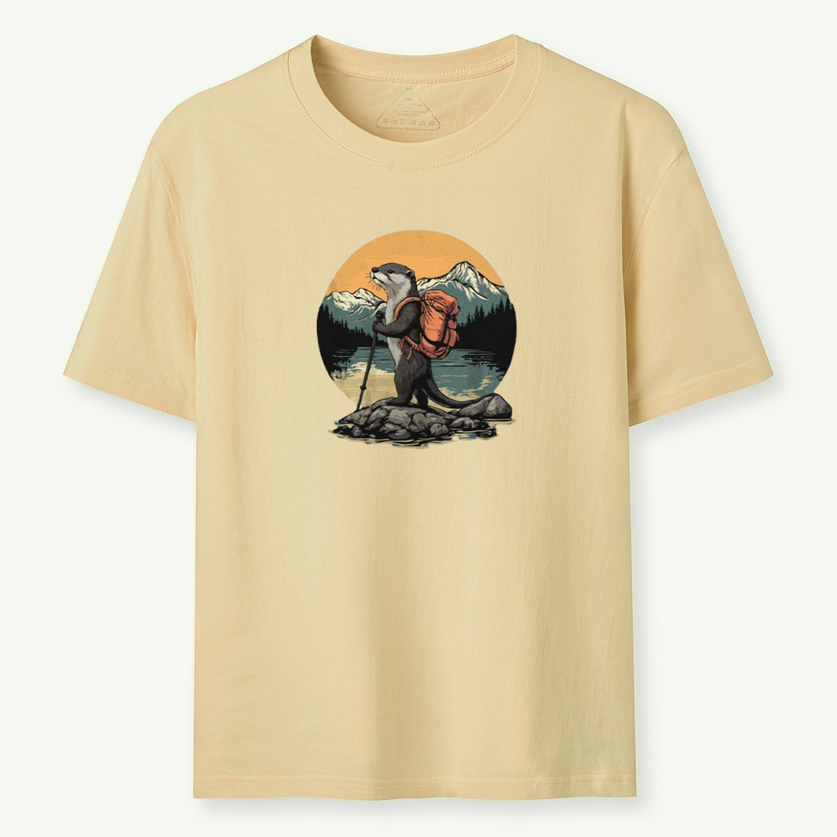 Otter On The River Backpacker T-Shirt