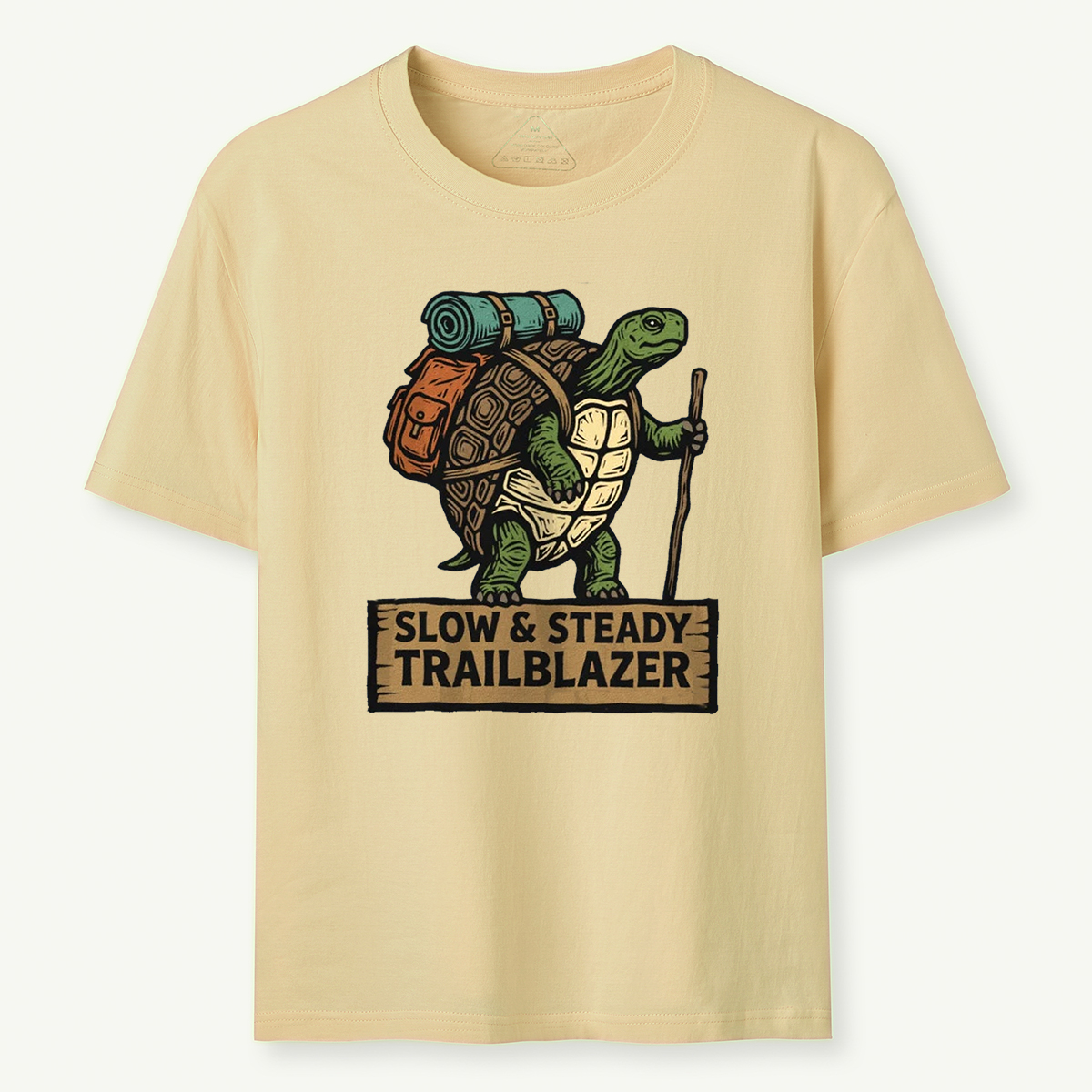 Slow Steady Trailblazer Tortoise Backpacker T-Shirt