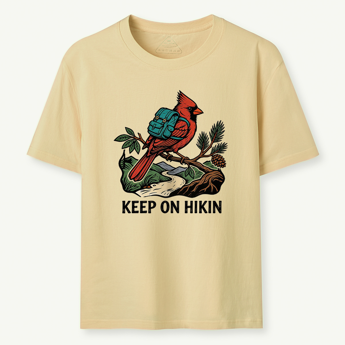Keep On Hikin Cardinal Backpacker On Trail T-Shirt