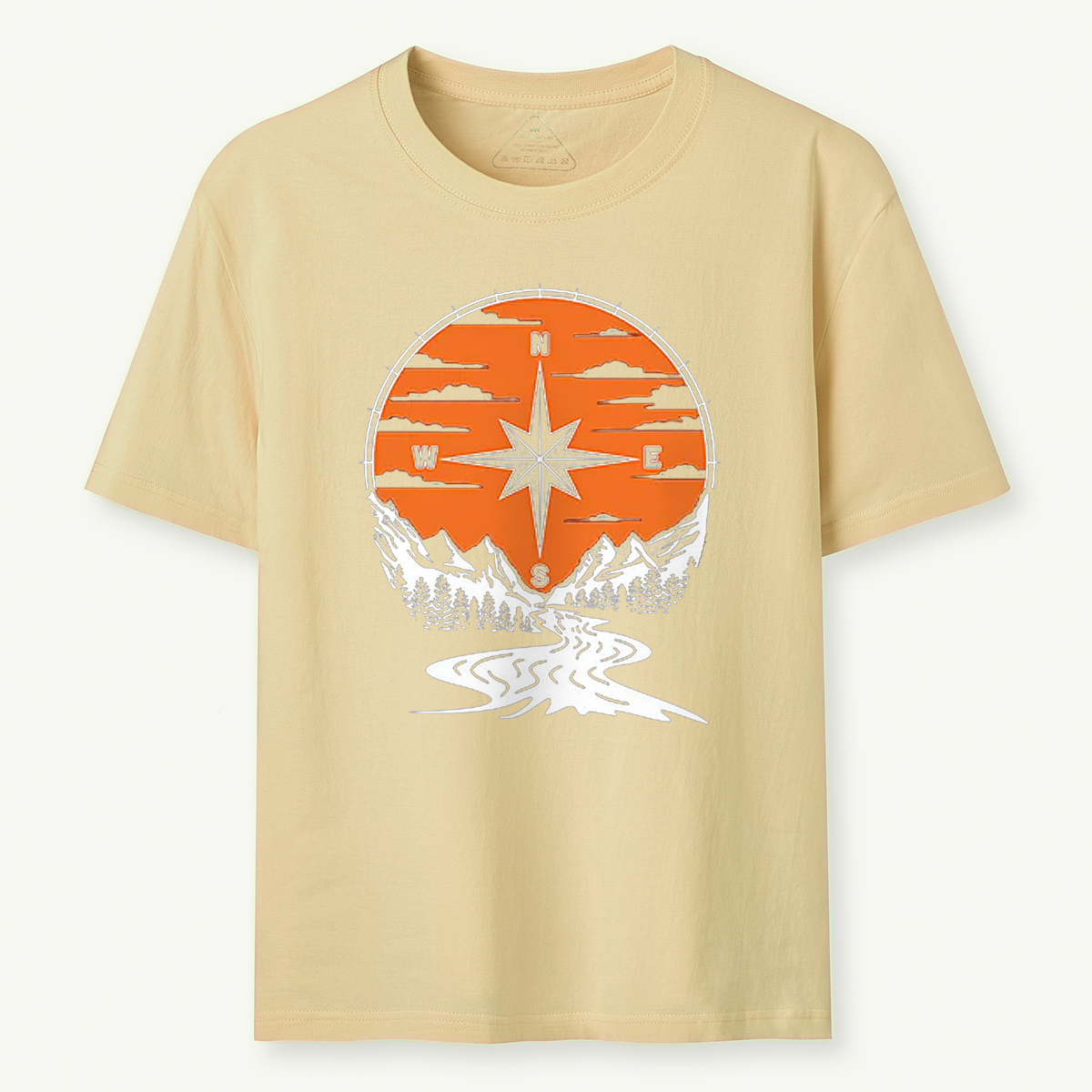 Compass Sunset Mountain Adventure Outdoor T‑Shirt