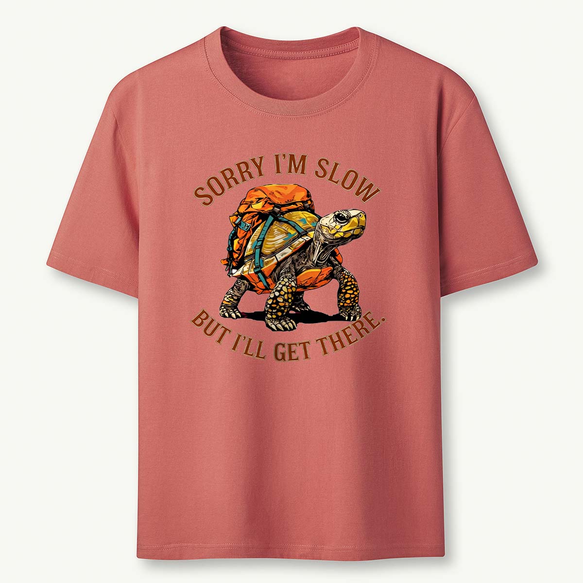 Sorry I'm Slow But I'll Get There Turtle Backpacker T-Shirt