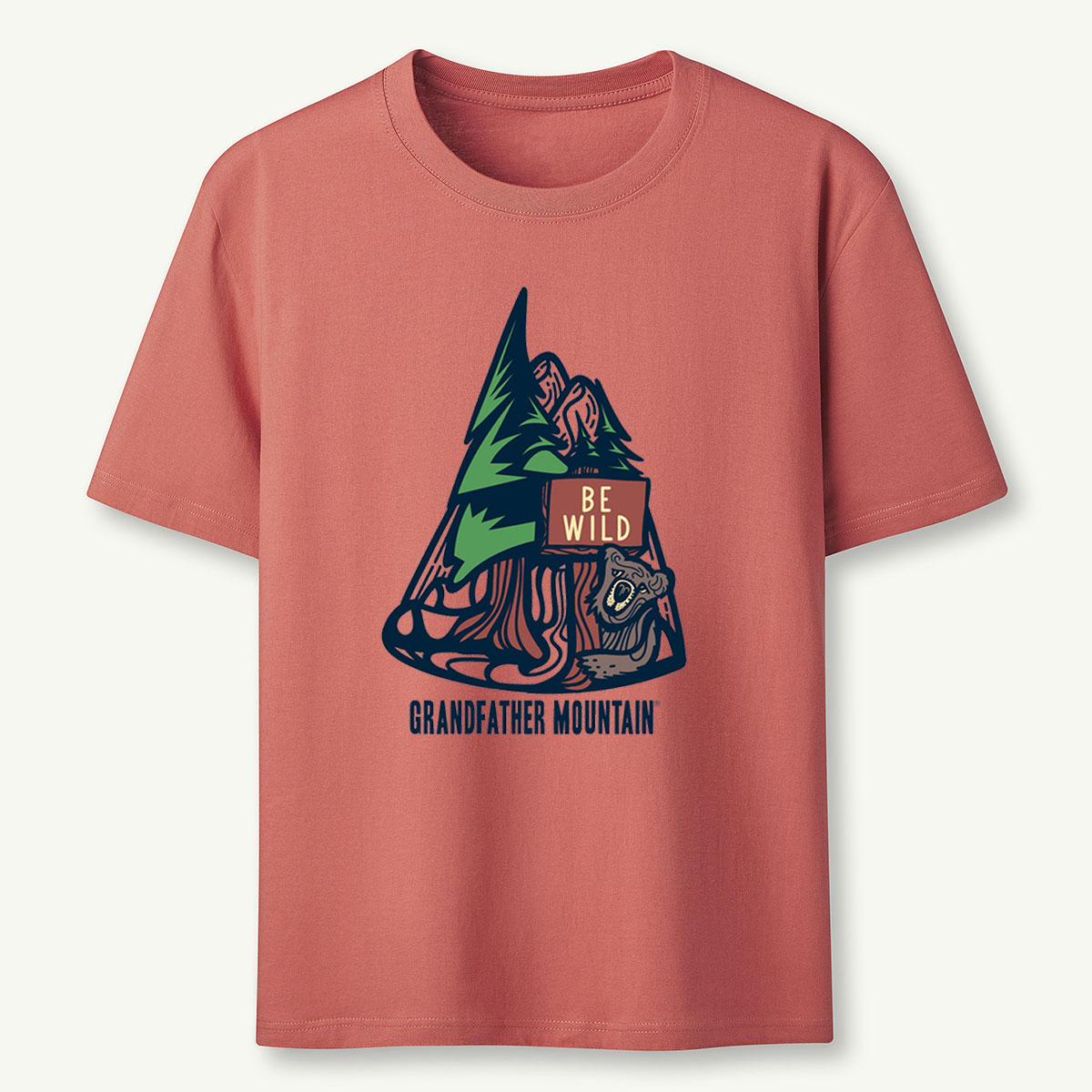 Bear and Trail Sign Tee Cotton Classic T-Shirt
