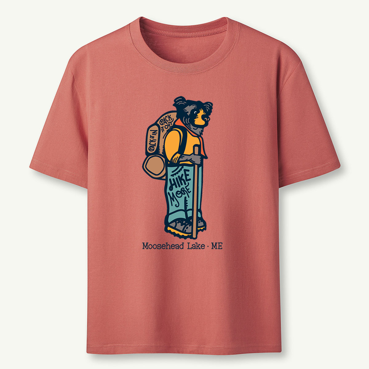 Hiking Bear Tee Cotton Classic T-Shirt
