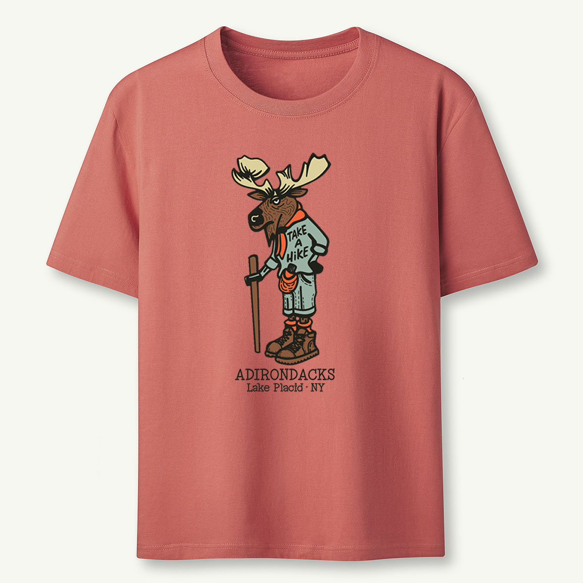 Hiking Moose Tee Cotton Classic T-Shirt