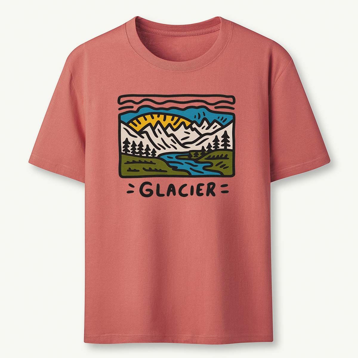 Glacier National Park Tee Cotton Classic T-Shirt