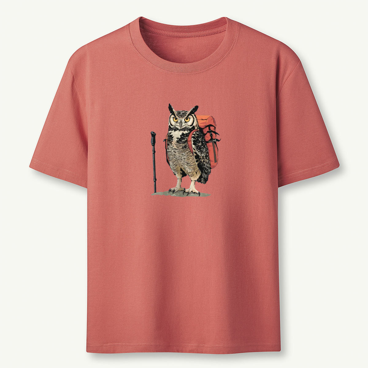 Great Horned Owl Backpacker T-Shirt