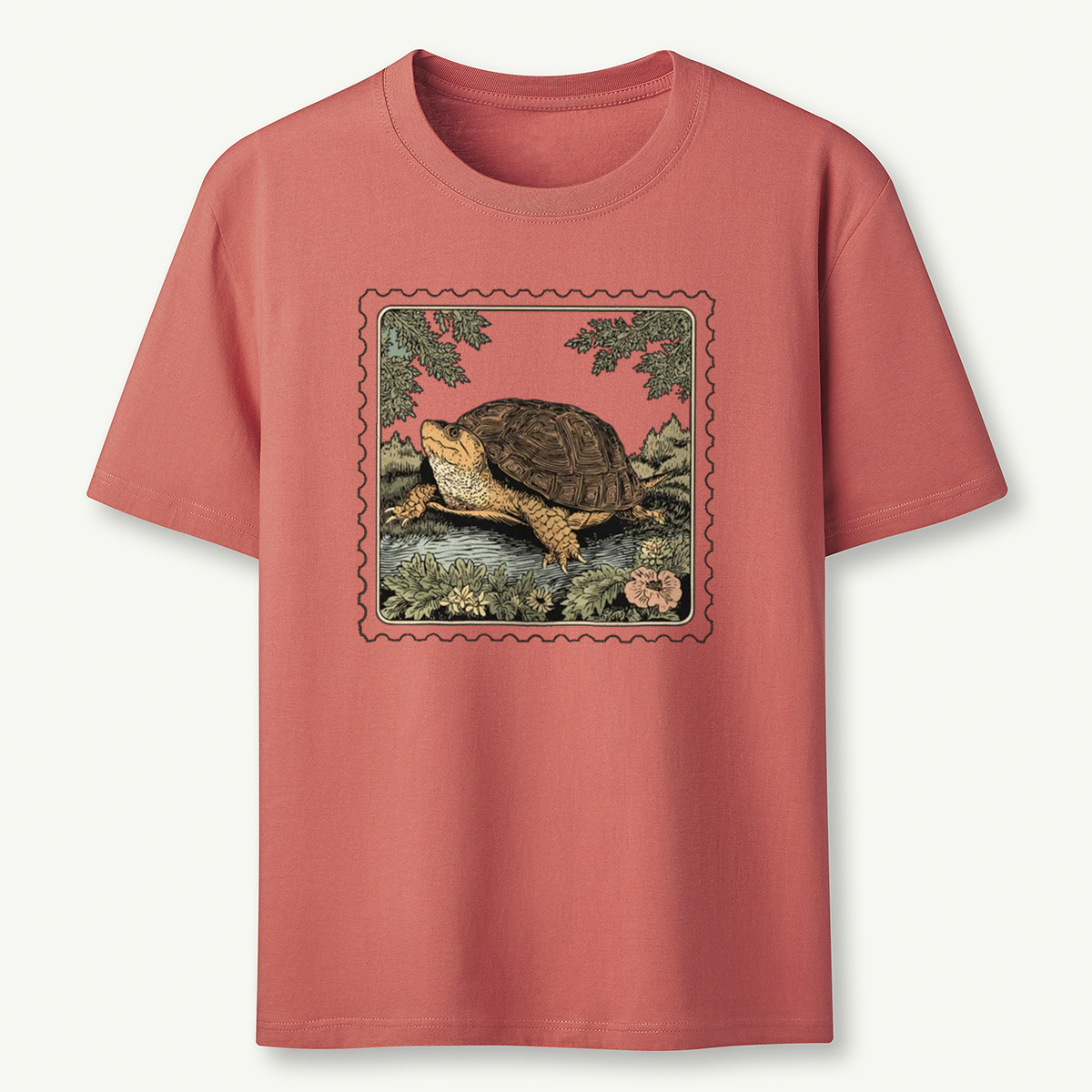 Box Turtle Stamp T-Shirt